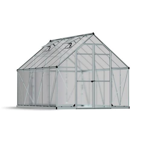 Canopia By Palram Essence 8 Ft X 12 Ft Silver Clear Diy Greenhouse