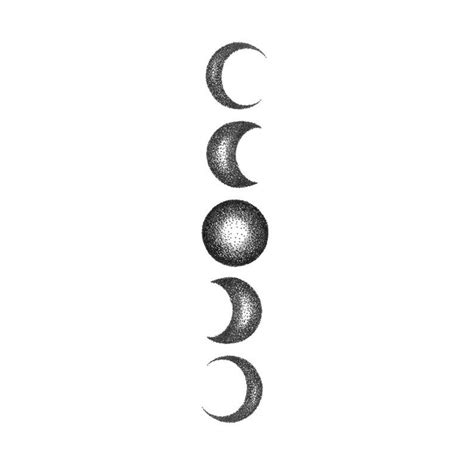 Moon Phases Tattoo Phases of the Moon Tattoo / Moon Phases Temporary ...