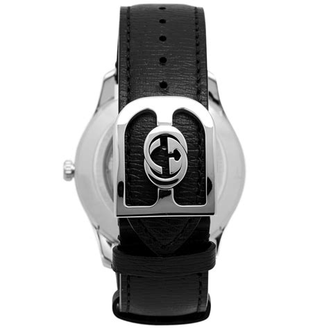 Gucci G Timeless Automatic Watch 42mm Black Leather END