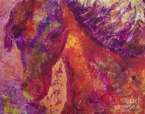 Prancing Fantasy Pony Painting By Marlena Leach Fine Art America