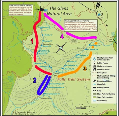 Ricketts Glen Falls Trail Map - South Carolina Map