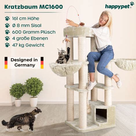 Happypet Kratzbaum Xl Stabil Cm Hoch F R Gro E Katzen Kg