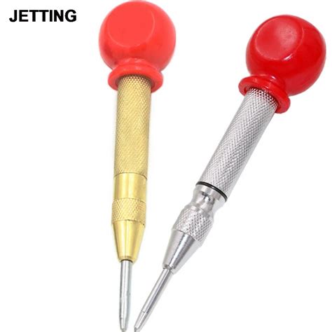 1pcs Red Handle 512 Automatic Center Pin Punch Spring Loaded Marking