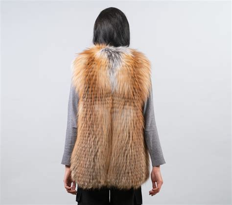 Real Red Fox Fur Vest Made Of Real Fox Fur Haute Acorn