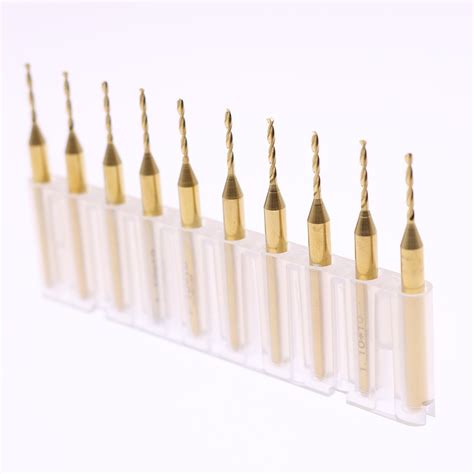 10pcs 0 3 2 0mm Titanium Nitride Print Circuit Board Drill Bits