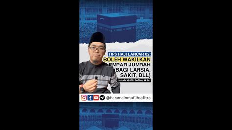 Tips Haji Lancar Boleh Wakilkan Lempar Jumrah Bagi Lansia Sakit