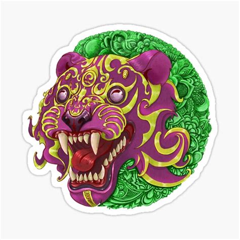 Pink Tiger Sticker For Sale By Nzgdjpufdgvp Redbubble