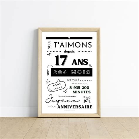 Affiche Ans Carte Me Anniversaire D Coration De F Te D