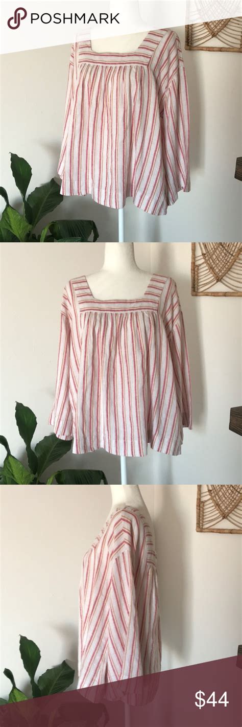 Nwt Rachel Zoe 100 Linen Striped Blouse Boho Style Blouses Striped