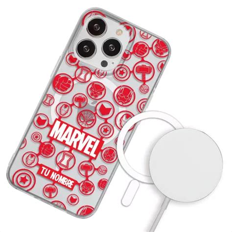 Funda Para iPhone Magsafe Marvel Superhéroes Con Tu Nombre Meses sin