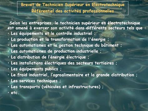 BREVET DE TECHNICIEN SUPÉRIEUR ÉLECTROTECHNIQUE ppt télécharger