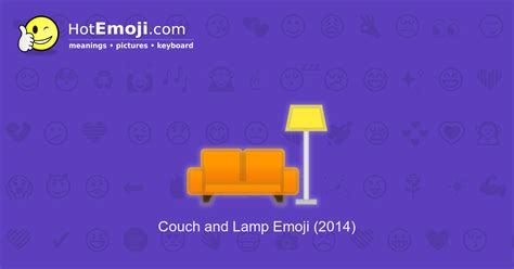 🛋️ Couch and Lamp Emoji Meaning with Pictures: from A to Z