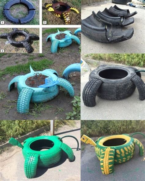 Creative Ways To Reuse Old Tires Backyard Garden Layout Small