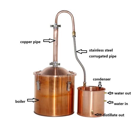 L Gal Diy Beer Keg Kit Copper Pipe Moonshine Pot Still Distilling