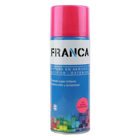 Esmalte Aerosol Ml Rosado Fluorescente Ref Franca Kroser