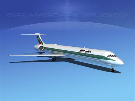 Mcdonnell Douglas Md Alitalia D Model Ds Unknown Dwg Dxf