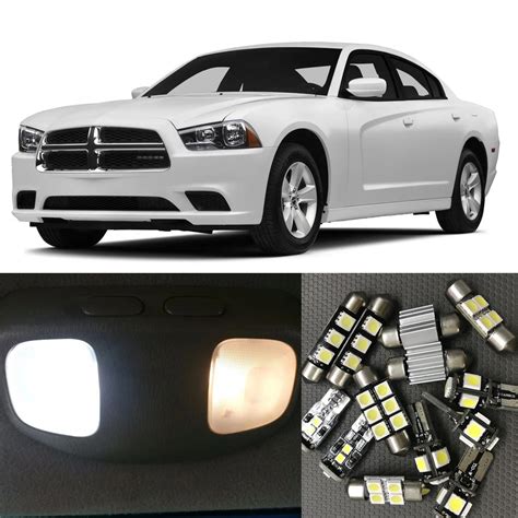 13pcs Canbus White Car Led Light Bulbs Interior Package Kit For 2011 2015 Dodge Charger Map Dome