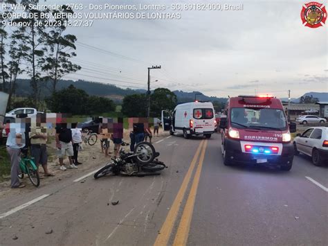 Grave acidente entre motocicletas é registrado em Lontras Rede Web TV