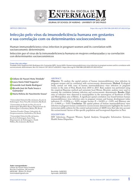 PDF Infecção pelo vírus da imunodeficiência humana em gestantes e sua