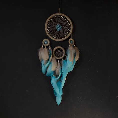 Teal Dream Catcher Turquoise Dreamcatcher Wall Decor Christmas Etsy