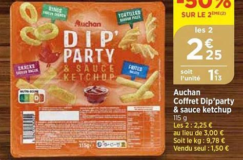 Promo Auchan Coffret Dip Party Sauce Ketchup Chez Atac ICatalogue Fr