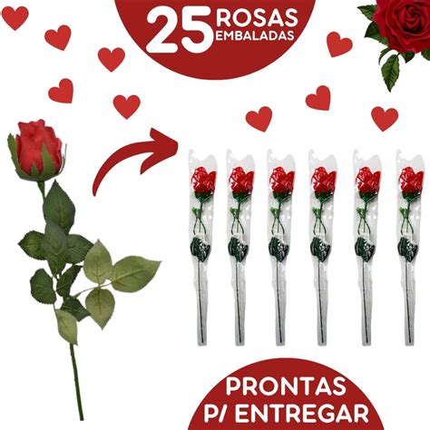 Kit Rosas Artificiais Dia Das M Es E Namorados Presente Atacado Flor