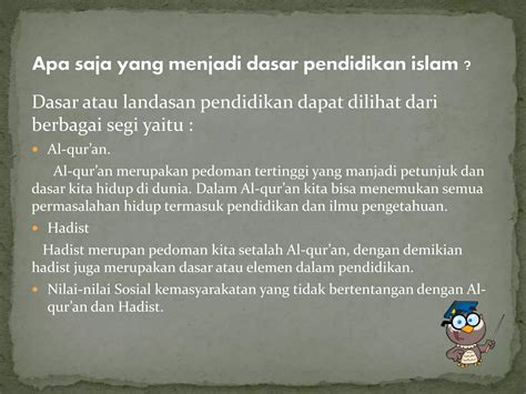 Dasar Dasar Pendidikan Islam Dan Dasar Pelaksanaan Pendidikan Ppt