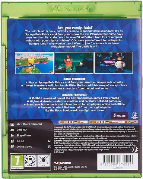 THQ NORDIC Spongebob Battle For Bikini Bottom Pegi Xbox One Game Xbox One Buy Best