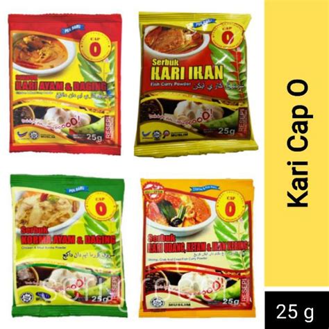 CAP O Curry Powder Serbuk Kari 25gm Daging Ikan Kurma Udang