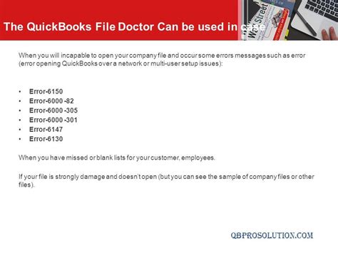 Quickbooks File Doctor Repair Company File And Damaged Network