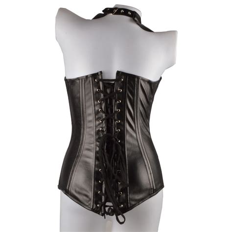 Leather Corset Waist Trainer Sexy Steampunk Bdsm Burlesque Bondage