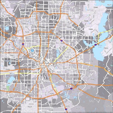 Dallas Zip Code Map - GIS Geography