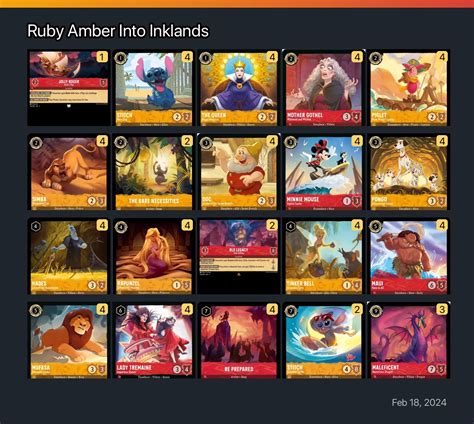 Ruby Amber Into Inklands Lorcana Deck Lorcanagg