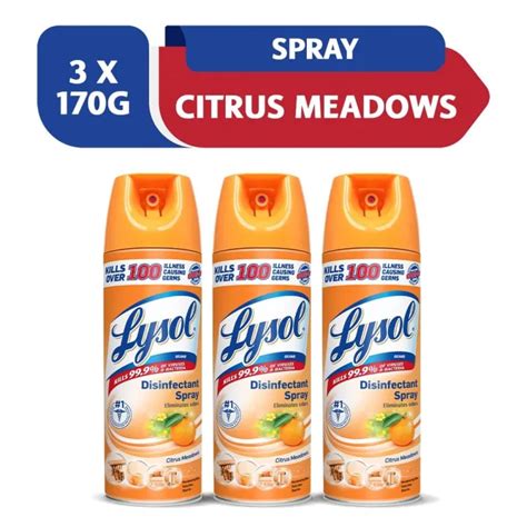 Lysol Disinfectant Spray Citrus Meadows 170gm Triple Pack Lazada Ph