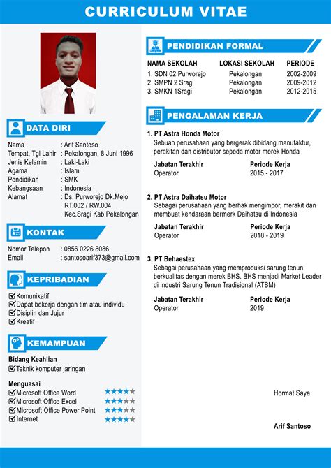 Contoh Cv Menarik Dan Kreatif 20 Contoh Desain Cv Lamaran Kerja Yang