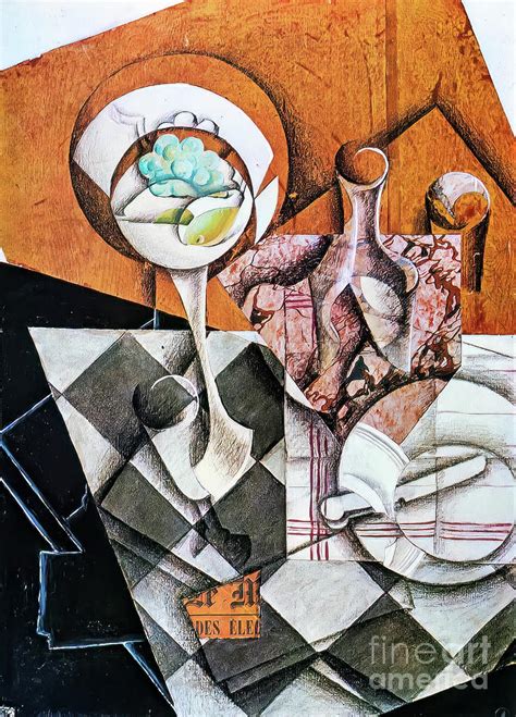 Still Life With Fruit Dish And Carafe By Juan Gris 1914 Painting By