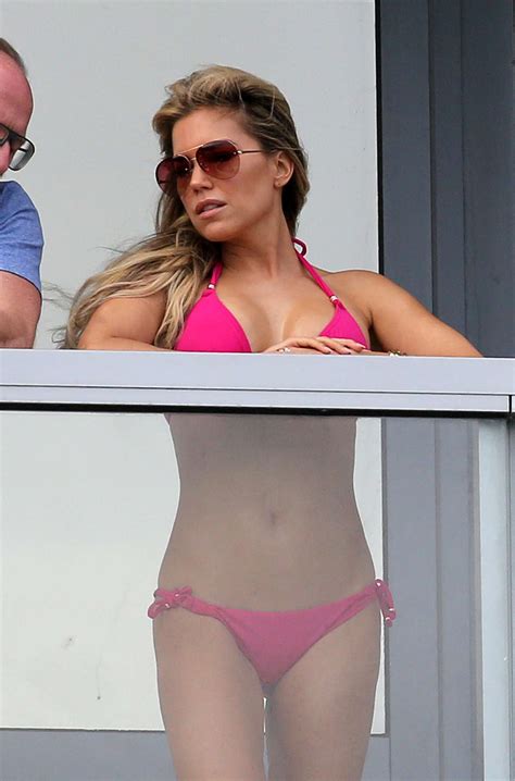 Sylvie Meis In Pink Bikini On Balcony In Miami GotCeleb