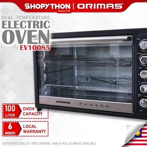 Orimas Electric Oven Ev10085 100l2800w 100 Liter Independent