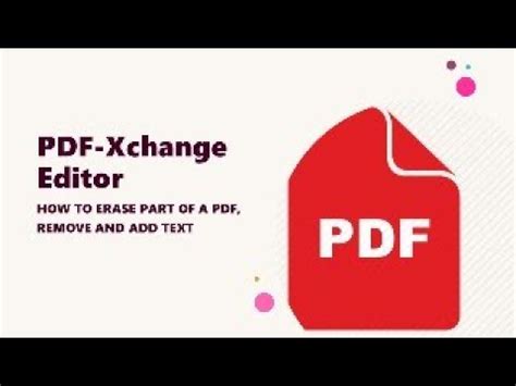 How To Erase Parts Of A Document And Add Text In PDF Xchange YouTube