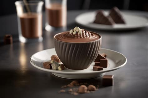 Premium Photo Mug With Luxurious Hot Chocolate With Whipped Cream