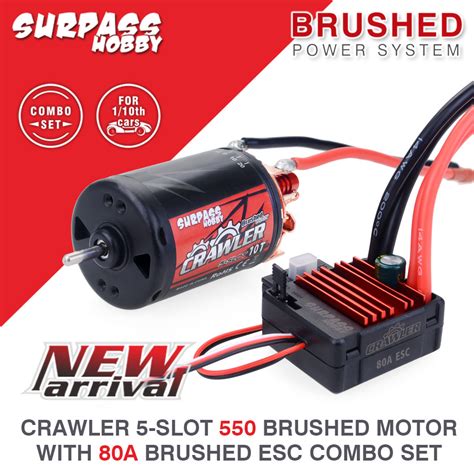 Surpass Brushed Motor And A Esc Combo For Rc Crawlers Car Motors