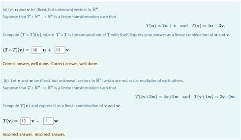 Solved Find The Standard Matrix Of The Unique Linear