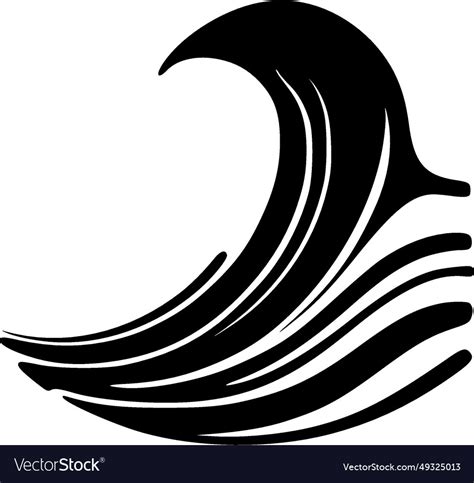 Wave - high quality logo ideal for t-shirt Vector Image