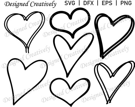 Svg Bundle Heart Svg Bundle Hearts Svg Hand Drawn Hearts Etsy Australia