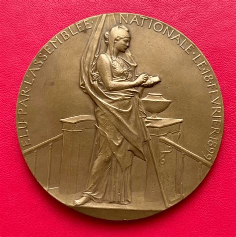 DEC214 Belle médaille en bronze Emile Loubet Président de la République