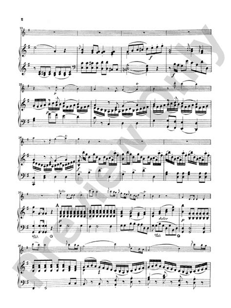 Mozart Concerto No 1 In G Major K 313 Flute Part S Wolfgang