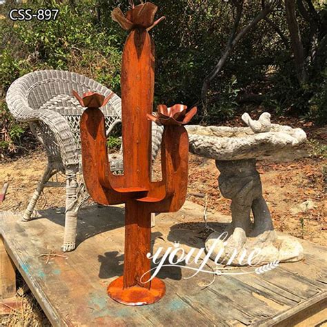 Large Metal Cactus Yard Art Sculpture Youfine Art Sculpture