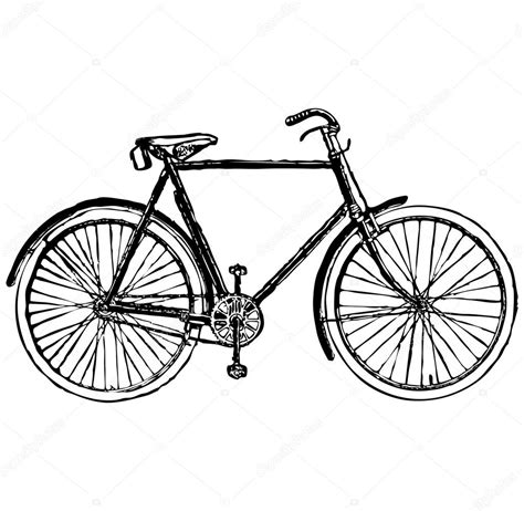 Bicicleta clásica antigua Ilustración Vector vector gráfico vectorial