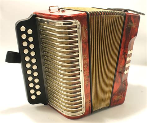 6170 Red Hohner Erica Diatonic Button Accordion Cf Mm 21 8