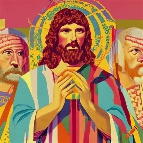 Pop Art Representation Of Jesus And The Apostles On Craiyon